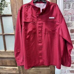 Realtree Fishing‎ Mens Button Up Shirt Red XL